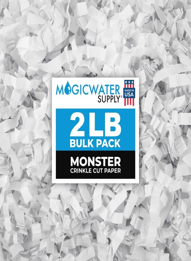 MagicWater Supply - 2 LB - White - Monster Jumbo Crinkle Cut Paper Shred Filler great for Gift Wrapping, Basket Filling, Birthdays, Weddings, Anniversaries - Image 1